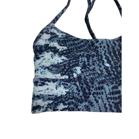 Lululemon Flow Y Bra Long Line Nulu *Light Support, B/C Cup Indigo Lace Starligh - Picture 4 of 7